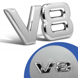 More about V8 Emblem Zeichen Chrom Schriftzug 3D Logo Auto Aufkleber Tuning Sticker Metall