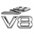 V8 Emblem Zeichen Chrom Schriftzug 3D Logo Auto Aufkleber Tuning Sticker Metall