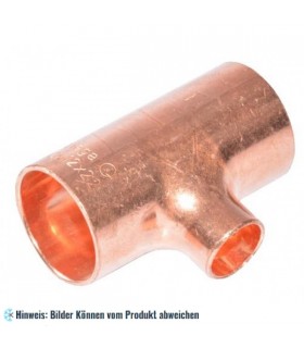 Kupfer T-Stück reduziert i/i/i 22-12-22 mm, 5130