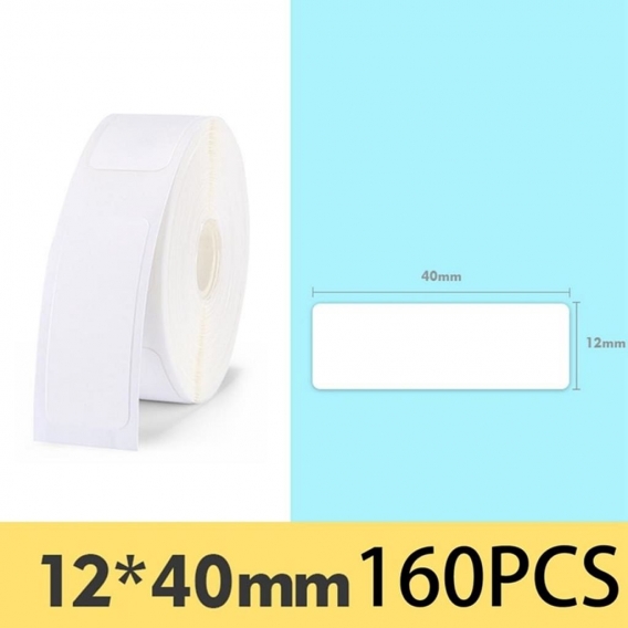 2 Stk 160 Blatt D11/D110 Etikettendruckpapier, Thermopapier, weiß 12*40mm