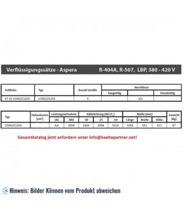 Wetterschutz Gehäuse für Verflüssigungssätze ASPERA UT, UJ a UNJ