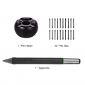 BOSTO Digital Pen 8192 Stufen Druckbatteriefreier Stift mit 20 Stueck Stiftspitzen Stifthalter fuer BOSTO BT-16HDT / BT-16HDK / 