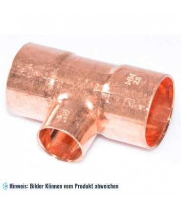 Kupfer T-Stück reduziert i/i/i 28-18-28 mm, 5130