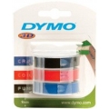 DYMO Prägeband 3D 9 mm breit 3 m lang schwarz glänzend