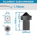 Nozzle Düse für 3D Drucker 0,2mm Extruder Druckkopf für 1,75mm Filament