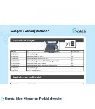 CPS Kältemittelwaage CC220, 100 kg Kapazität, nicht eichfähig