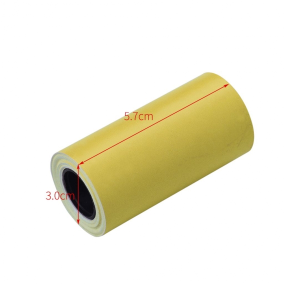Bedruckbare Farbaufkleber Papierrolle Direktes Thermopapier mit selbstklebendem 57 * 30mm (2,17 * 1,18 Zoll) fuer PeriPage A6 Po