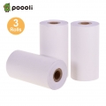 Poooli White Blank Thermopapier Langlebige 10-jährige Papierrolle BPA-frei 57 * 30 mm (2,17 * 1,18 Zoll) 3 Rollen Kompatibel mit