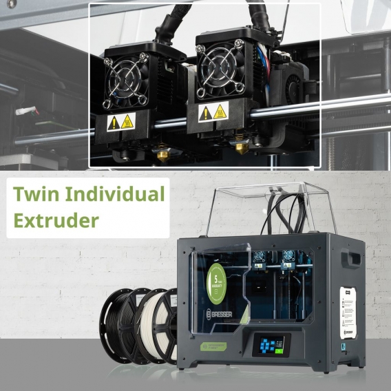 BRESSER T-REX² 3D-Drucker mit 2 Extrudern