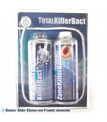 Reinigungsset für KFZ-Klimaanlagen Errecom Total Killer Bact 2 x 200 ml, Verdampfer Reinigungsschaum + Inneraum Reinigungsspray,