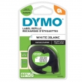 DYMO Original LetraTag Papier Etikettenband | schwarz auf weiß | 12 mm x 4 m | selbstklebendes Papier Schriftband | für LetraTag