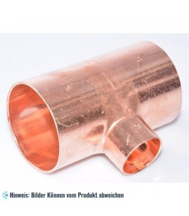 Kupfer T-Stück reduziert i/i/i 54-28-54 mm, 5130