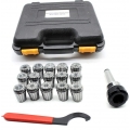 15x Spannzangen Set mit Spannzangenfutter MK3 M12 + Schlüssel für Industrie Fräsmaschinen Fräser Gravurmaschine Fräsdrehmaschine