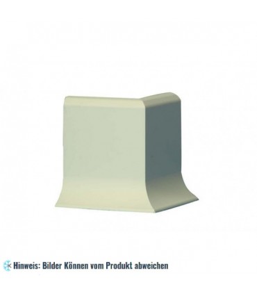 Außenecke fur Polyesterbetonsockelleiste RAL 9010 - 100x100 mm