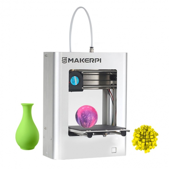 MakerPi M1 Desktop Mini 3D-Drucker 100 * 100 * 100 mm Druckgroesse Aluminiumrahmenstruktur [Vollständig montiert]