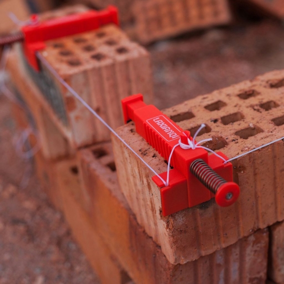 1 Pair Ziegellinie Clip Bricklaying Werkzeug, Brick Liner Fixierer Nivellier Messdrahtschublade für Bauarbeiten Mauerwerk -Klein