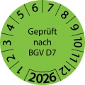 10000 Stück "Prüfetiketten" 15 mm -selbstklebende " nach BGV D7, Startjahr: 2026" ES-PRBGVD7-1-2026-15-579-PE