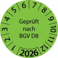 2000 Stück "Prüfetiketten" 15 mm -selbstklebende " nach BGV D8, Startjahr: 2026" ES-PRBGVD8-1-2026-15-579-PA