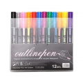 12 Farben Metallic Marker Outline Paint Pens 1mm Linie DIY Scrapbooking fuer schwarzes Papier Fotoalbum CD Oberflaeche Schulbuer
