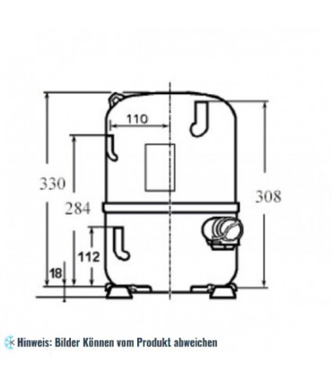 Kompressor Tecumseh TFH5532F (TH5531), AC - R22, 400V/3F/50Hz