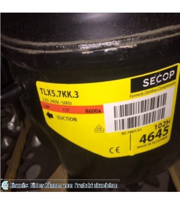 Kompressor Danfoss Secop TLX5.7KK.3, LBP- R600a, 220-240V, 50Hz, 102H4645 - nicht lieferbar, ersetzt durch Nachfolger