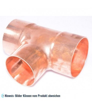 Kupfer T-Stück reduziert i/i/i 64-54-64 mm