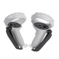 Griff-Abdeckung mit Handschlaufe für Oculus Quest 2 VR aus weichem Silikon (Grau)