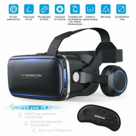 More about VR Brille mit Kopfhörern Virtual Reality Headset 3D VR Headset Brille für 3D Filme Videospiele Kompatibel mit 4,7-6,6 Zoll Smart