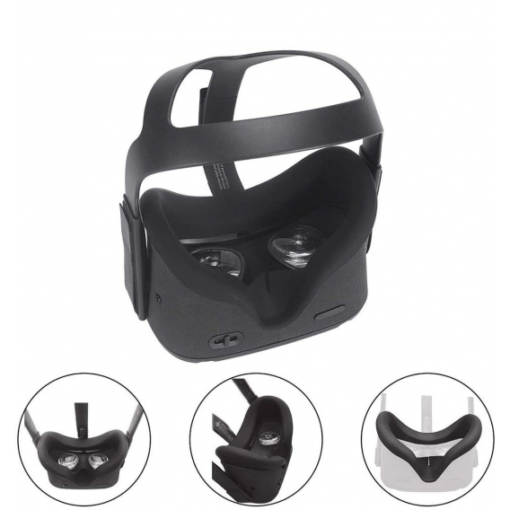 VR Maske für Oculus Quest VR Gaming Headset Silikon-Schutzhülle VR Brille
