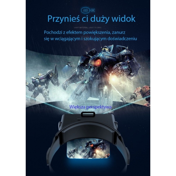 AR-Brillen-Head-Mounted-Display mobiles Kino VR virtueller Spielhelm Riesenbildschirmanzeige