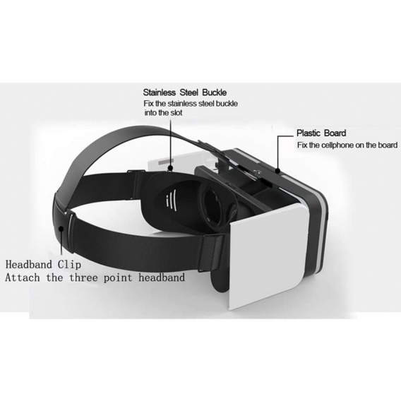 Mini Virtual Reality Brille, faltbares VR-Headset für Smartphones, kompatibel mit iPhone- und Android-Handy-VR-Spielen und 3D-Fi