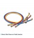 Füllschläuche Set "GY" 150cm 3 Stück, Anschlüsse gerade x 45° mit Drücker mit blister WIGAM 3GYSA/4-4/56V4/BRY