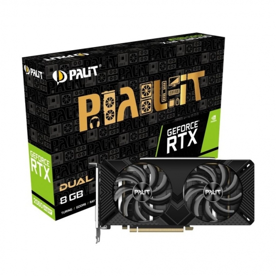 Palit GeForce RTX 2060 SUPER Dual, Grafikkarte ,1x DisplayPort, 1x HDMI, 1x DVI-D