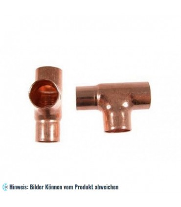 Kupfer T-Stück reduziert i/i/i 18-18-15 mm