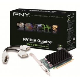 More about PNY VCNVS300X16DVI-PB NVS 300 Grafikkarte - 512 MB DDR3 SDRAM - PCI Express 2.0 x16 - Halbe Höhe - 2560 x 1600 dpi Auflösung - P
