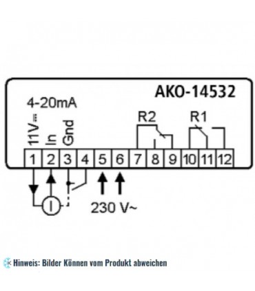 Kühlstellenregler AKO 14532, 2 Relais, 8A, 230V