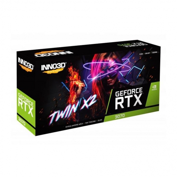Inno3D GEFORCE RTX 3070 TWIN X2 LHR, GeForce RTX 3070, 8 GB, GDDR6, 256 Bit, 7680 x 4320 Pixel, PCI Express x16 4.0