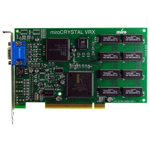 miroCRYSTAL VRX PCI-Grafikkarte. 4MB Grafik-RAM. Chipsatz Rendition V1000L-P. ID28701