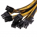 8Pcs PCI E 6pin Bis 6 + 2Pin Power Splitter Kabel Für Grafik Grafikkarte