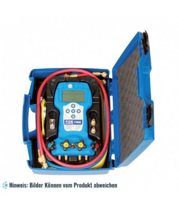 Digitale 4-Wege Monteurhilfe im Plastikkoffer mit 2 Sonden TK109, 2 flexible Schläuche WSA/4-4/60, 2 flexible Schläuche WSA/4-4/