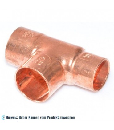 Kupfer T-Stück reduziert i/i/i 22-22-18 mm