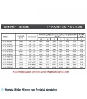 Kompressor Tecumseh TAG4573Z (POE), HBP - R404A, 400V/3/50Hz