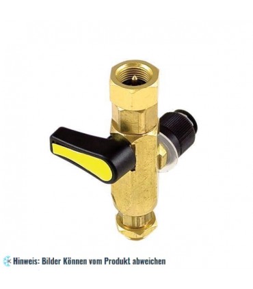 Kältemittelflaschenventil 7/16-28UNEF x 1/4 SAE für 1L Kältemittelflaschen ITE BVS-1L