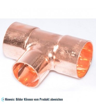 Kupfer T-Stück reduziert i/i/i 35-28-35 mm, 5130
