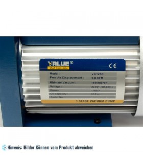 Einstufige Vakuumpumpe VE125N, 70 l/min, 230V, 50-60Hz