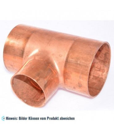 Kupfer T-Stück reduziert i/i/i 76-54-76 mm