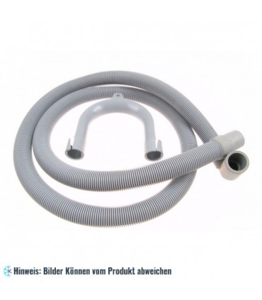 Ablaufschlauch 3 m Anschlüsse gerade - einseitig 90 Grad gewinkelt, Steckverb