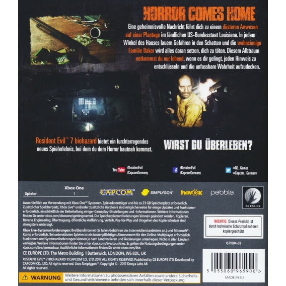 Resident Evil 7 biohazard - Konsole XBox One