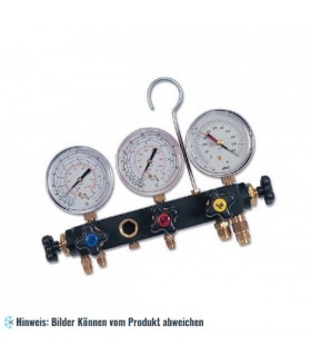 5-Wege Monteurhilfe mit Druckmesser Ø80 Klasse 1 "Pulse-Free" WIGAM W5PF80/A6/4/K1