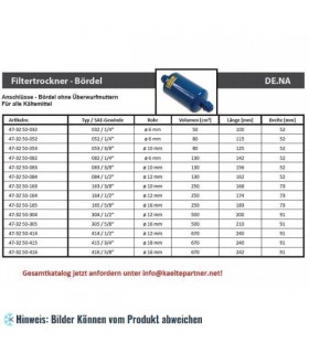 More about Filtertrockner DE.NA 305/MG345, V ＝ 500 ccm, 5/8" SAE, Bördelanschlüsse